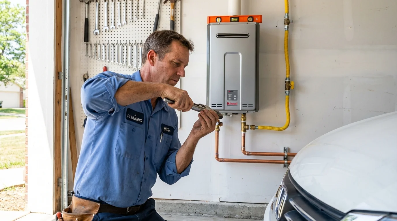 Tankless water heater installation by a Johns Plumbing LLC plumber in Tchula